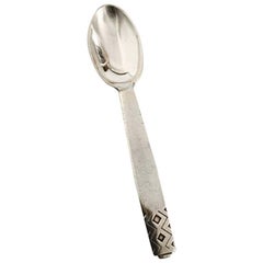 Antique Georg Jensen Mayan Sterling Silver Coffee Spoon #034