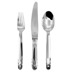 Georg Jensen, service d'argenterie sterling Mayan pour 6 personnes