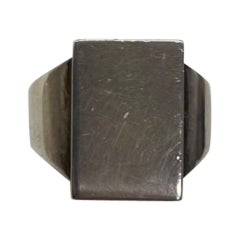Vintage Georg Jensen Men’s Signet Sterling Silver Ring # 84C Denmark Estate Find