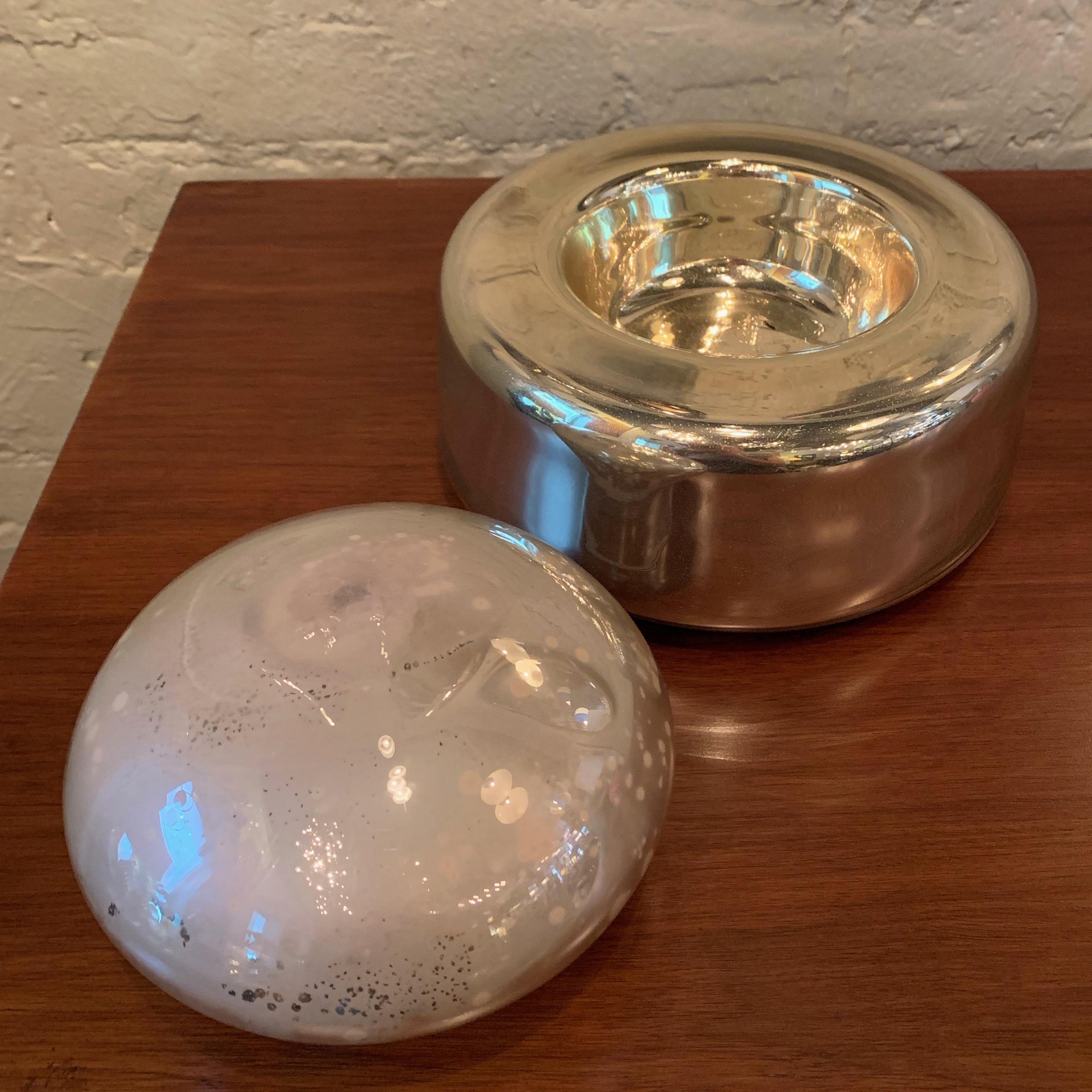 Danish Georg Jensen Mercury Glass Bowl with Lid