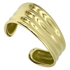 Georg Jensen Minas Spiridis Large 18K Yellow Gold Cuff Bracelet, 1990's