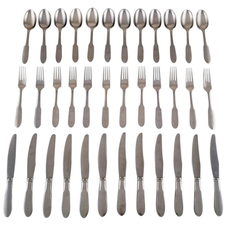 Georg Jensen Mitra Steel Cutlery, Complete 12 Person Service