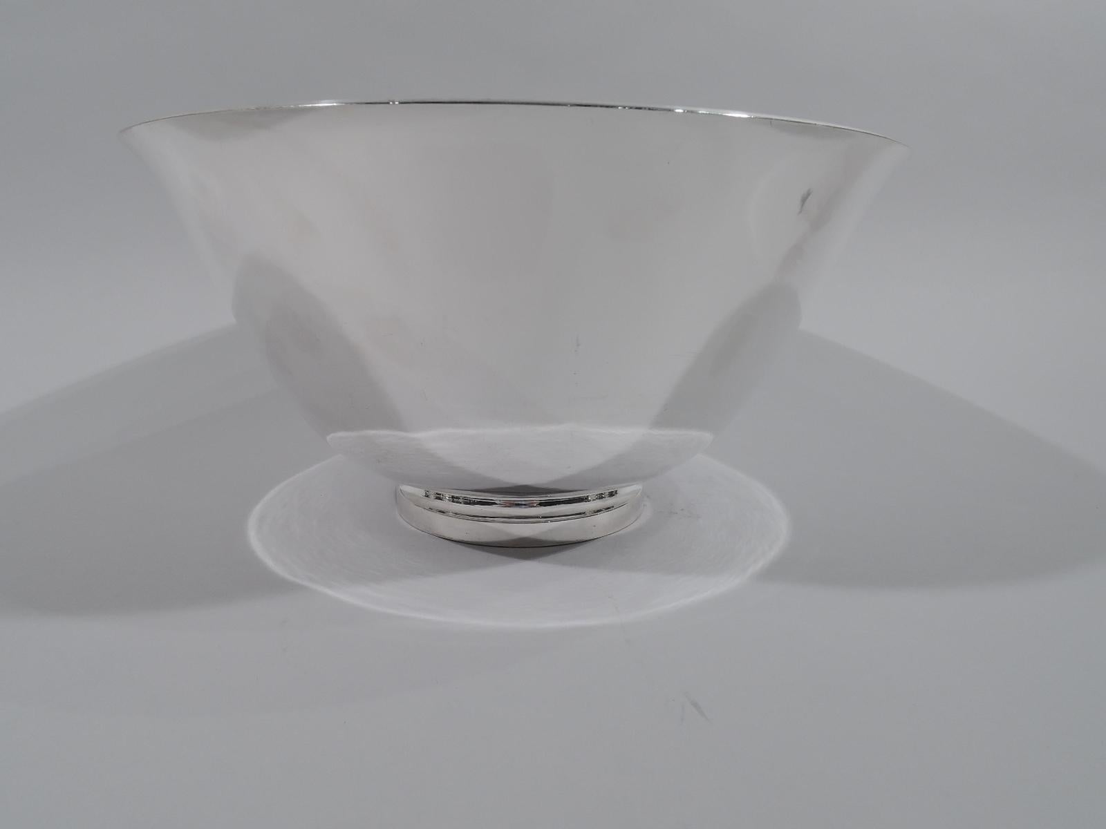 Mid-Century Modern Georg Jensen Modern Hand-Hammered Sterling Silver Centerpiece Bowl