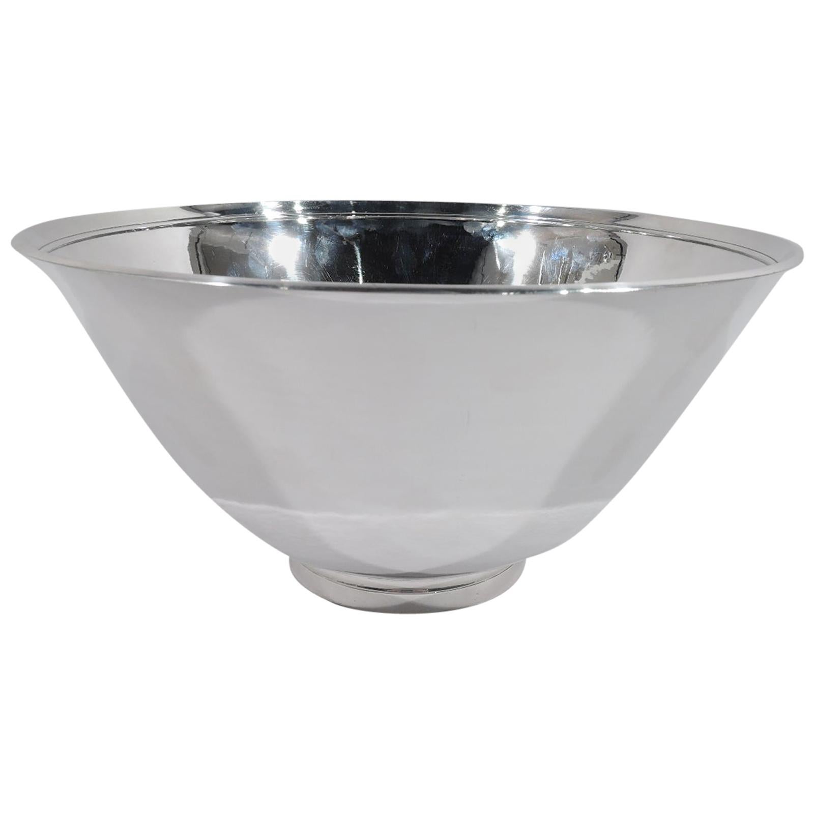 Georg Jensen Modern Hand-Hammered Sterling Silver Centerpiece Bowl
