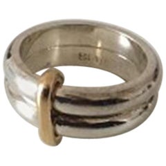 Georg Jensen Modern Sterling Silver Double Ring No A119