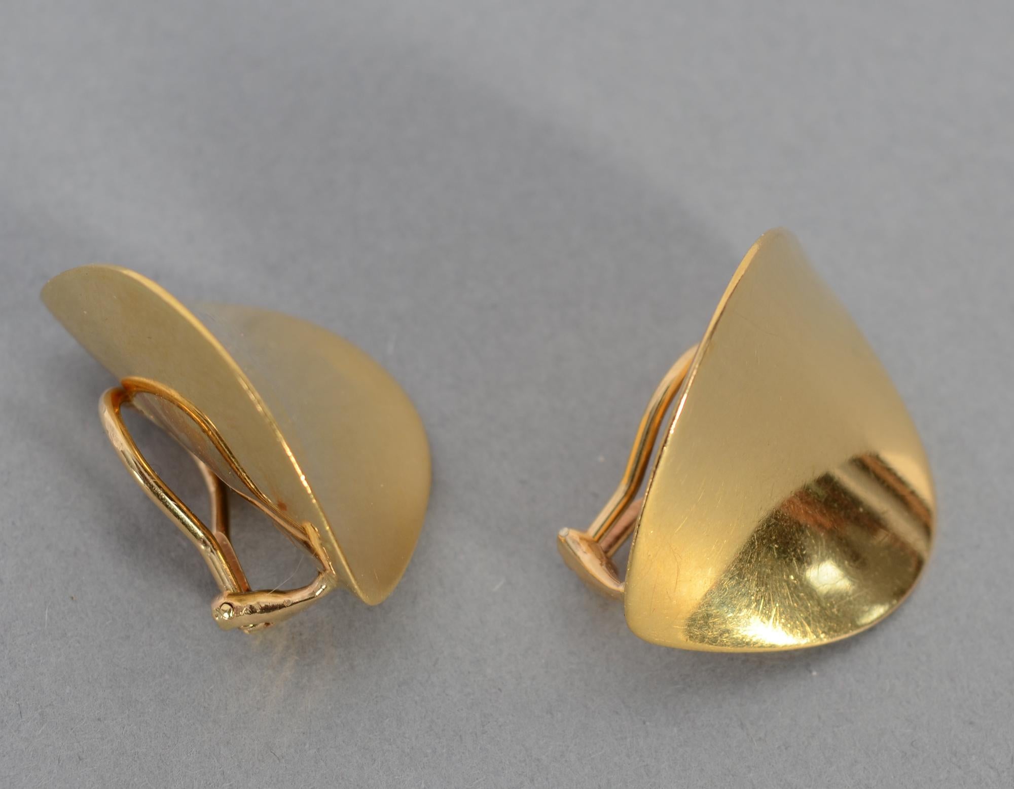 Georg Jensen Modernist Gold Earrings 1