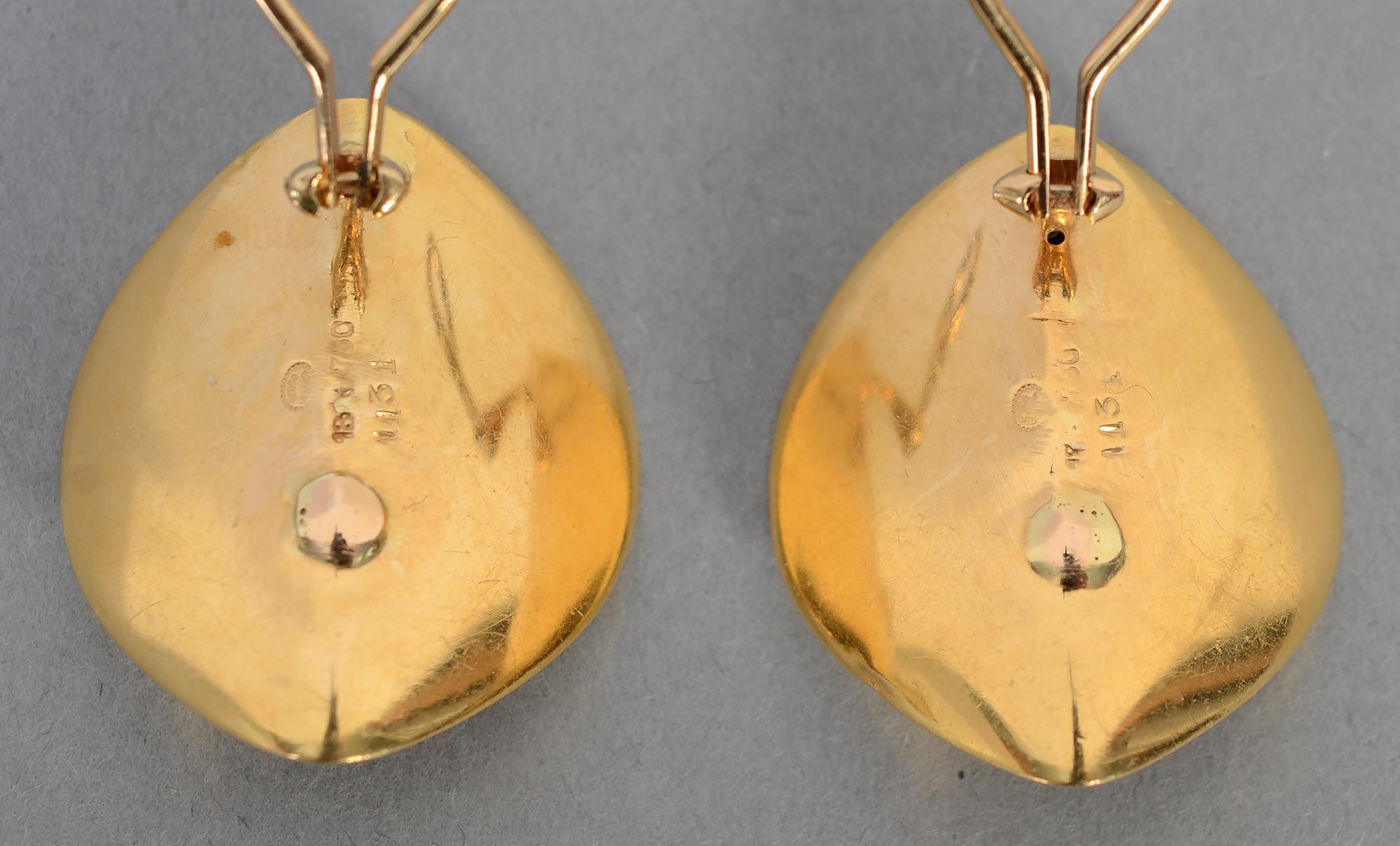 Georg Jensen Modernist Gold Earrings 3