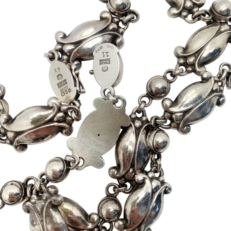 Georg Jensen Moonlight Blossom Necklace Pendant Choker Accessories SV925 Silver blue 38.2ｇg