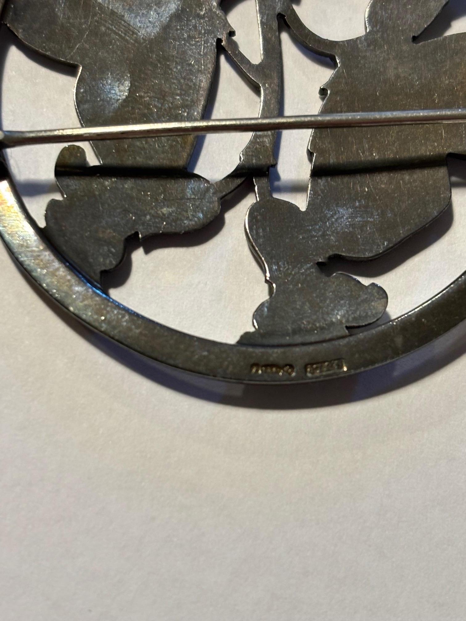 Georg Jensen Moonlight Blossom Brooch No 283 For Sale 1