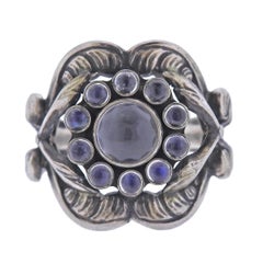 Georg Jensen Moonlight Blossom Moonstone Silver Ring 10