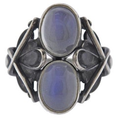 Georg Jensen Moonlight Blossom Moonstone Silver Ring 48