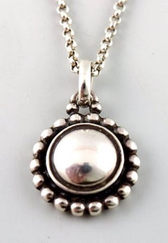 Georg Jensen, Moonlight Blossom Necklace and Ear Studs of Sterling Silver