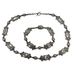 Georg Jensen – Moonlight Blossom Necklace & Bracelet Set No. 11 & 15