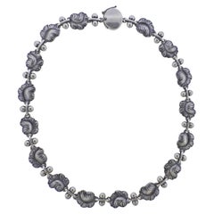 Georg Jensen Moonlight Blossom Sterling Silver Necklace 96 A