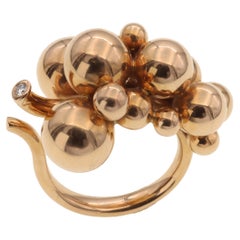 Georg Jensen, Moonlight Grapes, Diamond and 18K Rose Gold Statement Ring