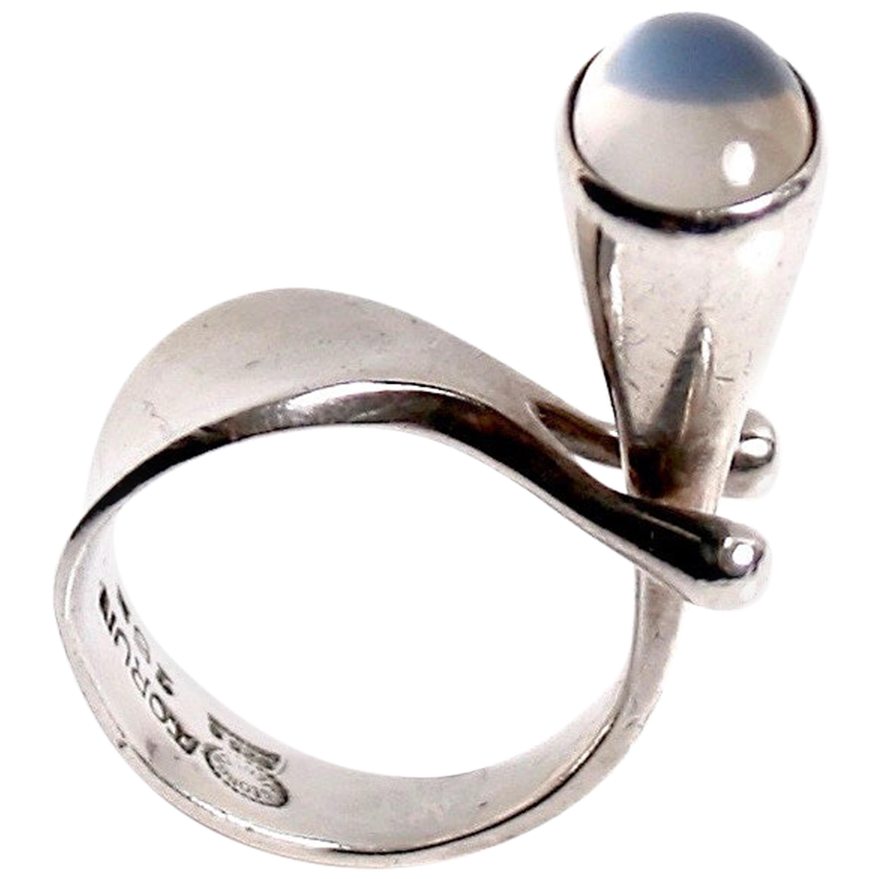 Georg Jensen Moonstone Ring Designed by Vivianna Torun Bulow-Hube Denmark  For Sale at 1stDibs | torun ring, georg jensen torun ring, vivianna torun  ring
