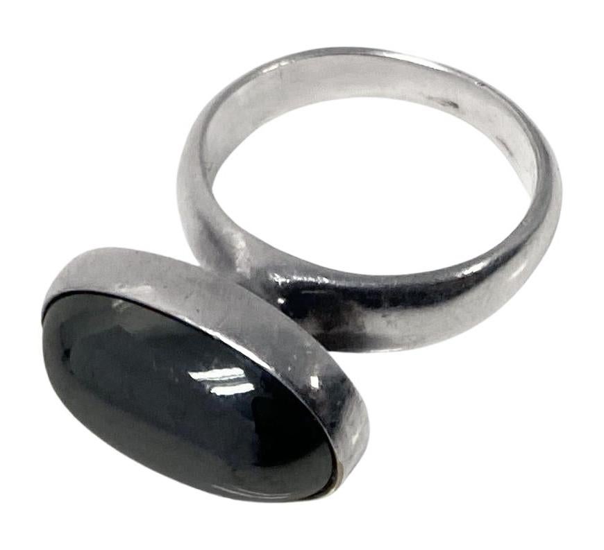 Georg Jensen Nanna Ditzel Ring C.1960 Hematite # 123B For Sale 4