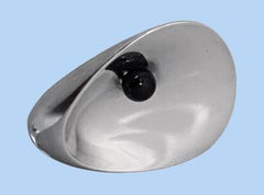 Georg Jensen Nanna Ditzel Sterling Hematite Brooch, C.1960