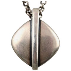 Antique Georg Jensen Necklace with Pendant in Sterling Silver