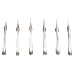 Georg Jensen Nut Picks / Cocktail Picks of Sterling Silver, 'Blossom'