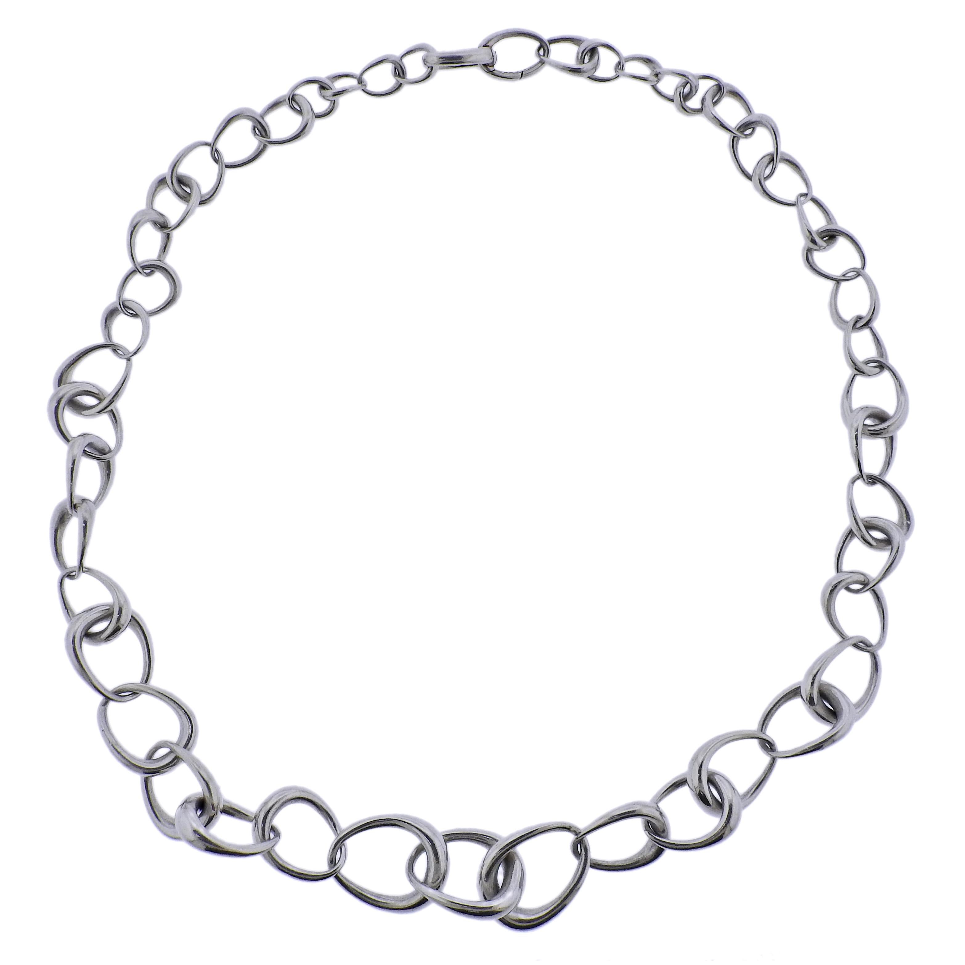 Brand new Georg Jensen sterling silver Offspring link necklace. Necklace is 18.5