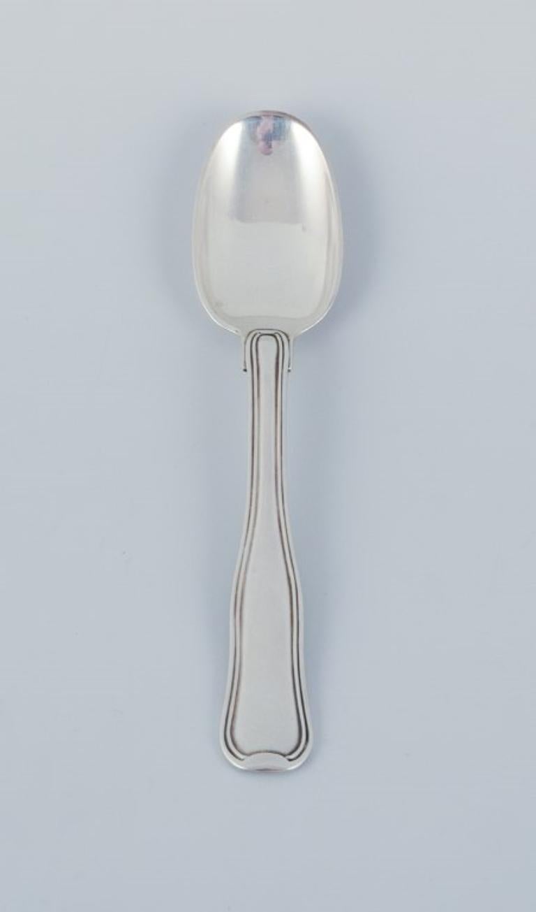 20th Century Georg Jensen Old Danish, a set of six teaspoons in sterling silver. For Sale