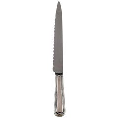 Georg Jensen Old Danish Bread Knife in Sterling Silver and Stainless Steel