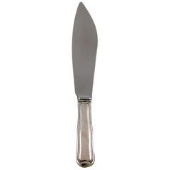 Georg Jensen Old Danish Cake Knife in Sterling Silver and Stainless Steel