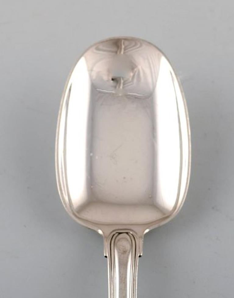 Georg Jensen Old Danish children's spoon in sterling silver.
Three pieces in stock.
In very good condition.
Measures: 15.5 cm.
Stamped.