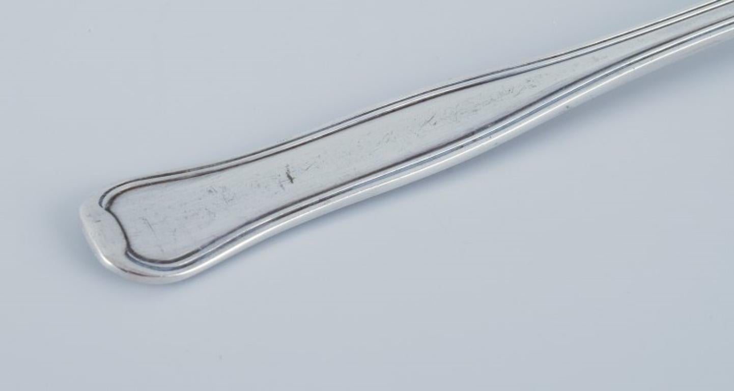Georg Jensen Old Danish, cold meat fork in sterling silver.  In Excellent Condition For Sale In Copenhagen, DK