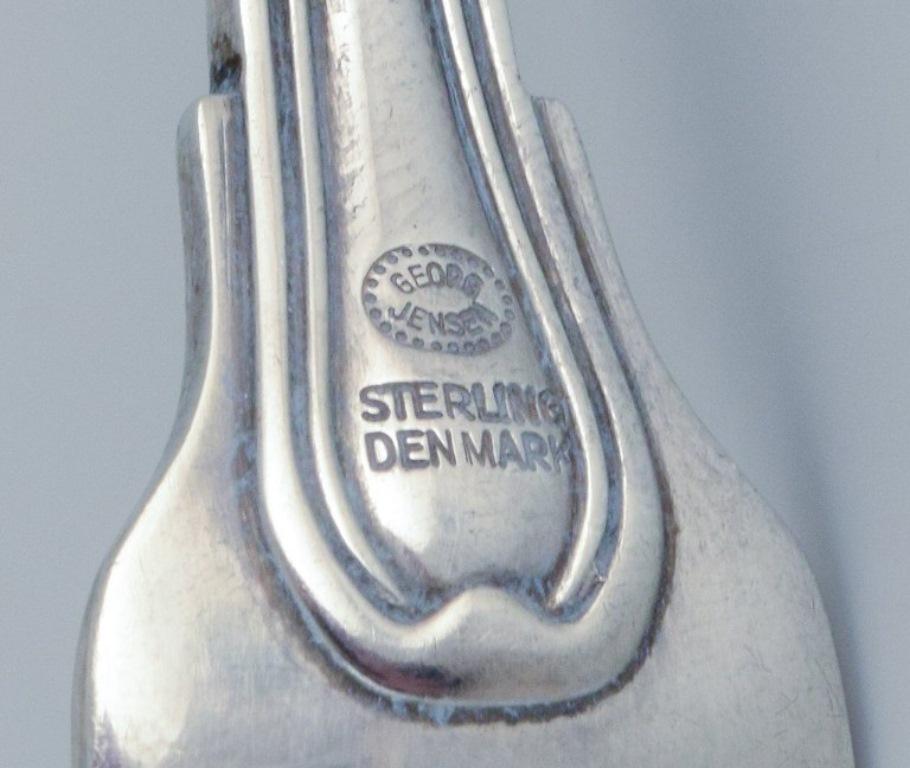 Sterling Silver Georg Jensen Old Danish, cold meat fork in sterling silver.  For Sale