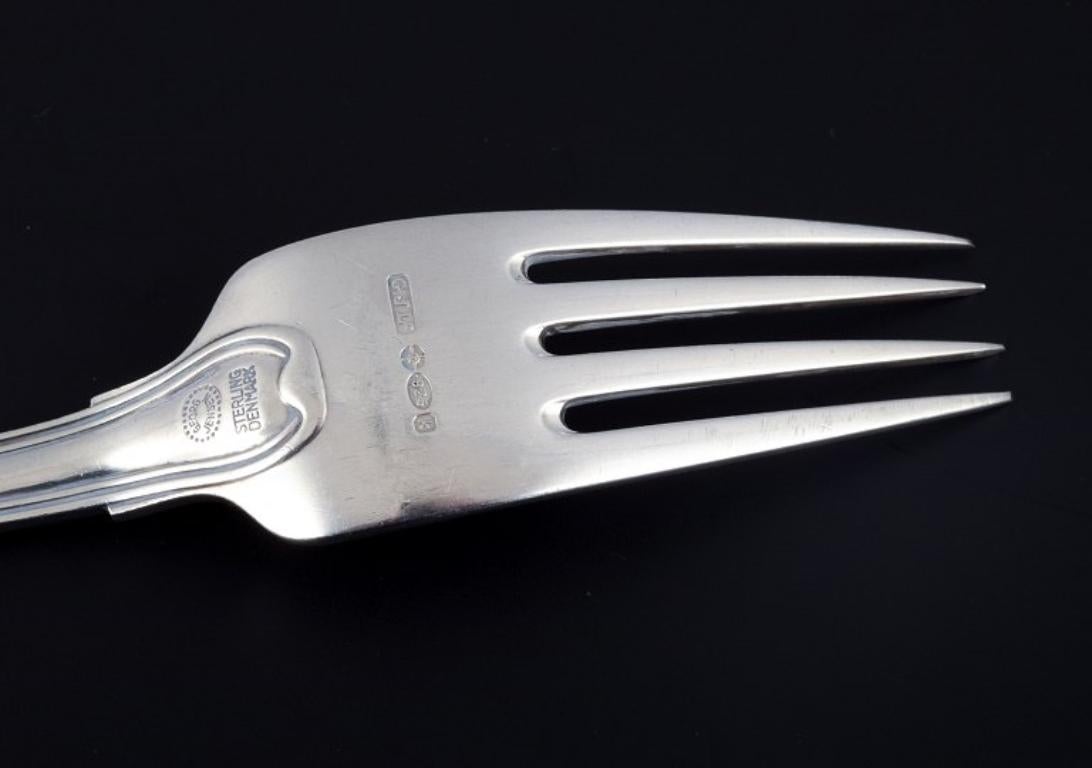 Sterling Silver Georg Jensen Old Danish dinner fork in sterling silver.  For Sale
