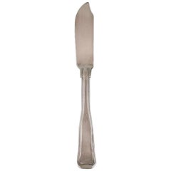 Georg Jensen Antico coltello da pesce danese in argento sterling, due pezzi