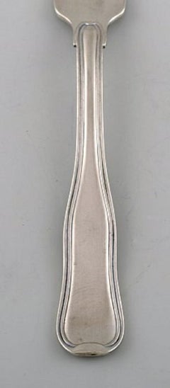 Georg Jensen Old Danish Lunch Fork in Sterling Silver and Stainless Steel, 3 Pcs