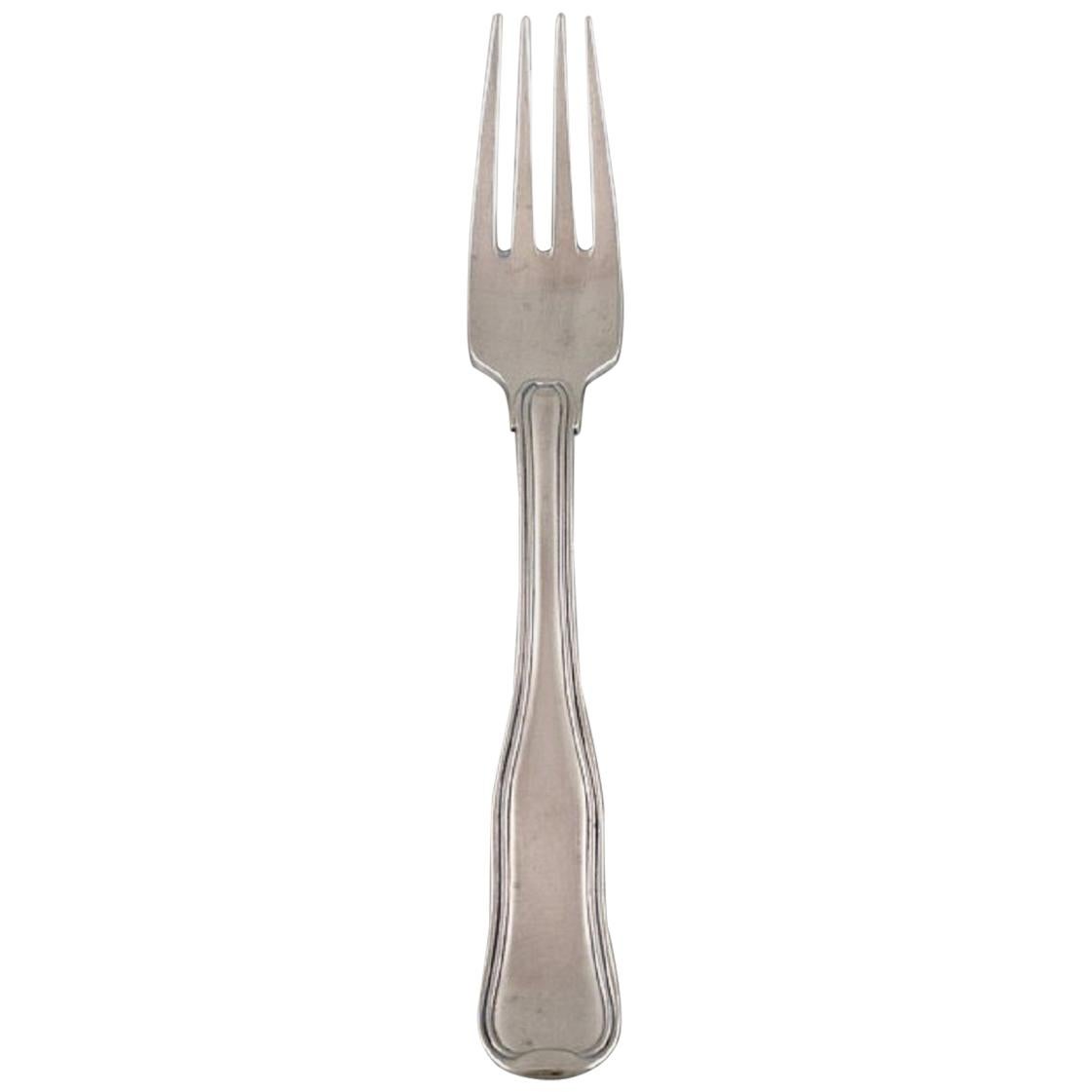 Georg Jensen Old Danish Lunch Fork in Sterling Silver and Stainless Steel, 3 Pcs