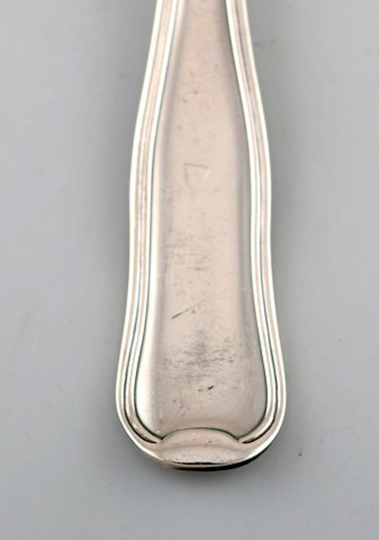 Scandinavian Modern Georg Jensen Old Danish Pastry Fork in Sterling Silver, Three Pieces