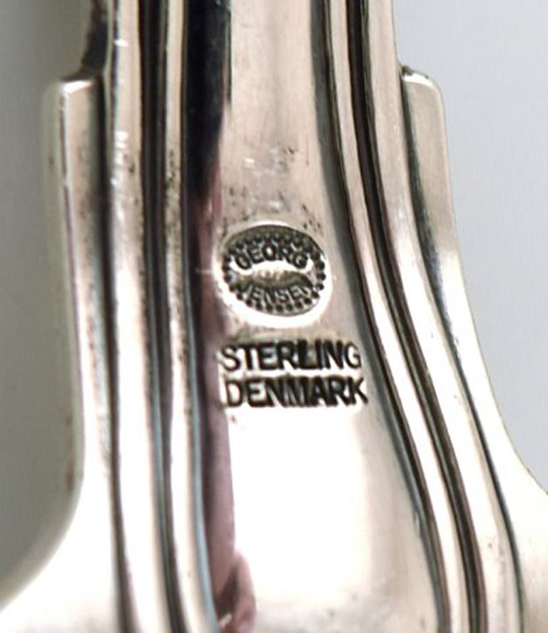 Georg Jensen Old Danish Pastry Fork in Sterling Silver, Three Pieces In Good Condition In Copenhagen, DK