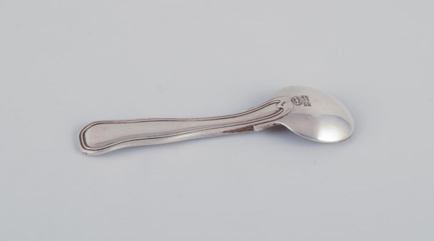 Georg Jensen. Cuillère à sel danoise ancienne en argent sterling. Excellent état - En vente à Copenhagen, DK