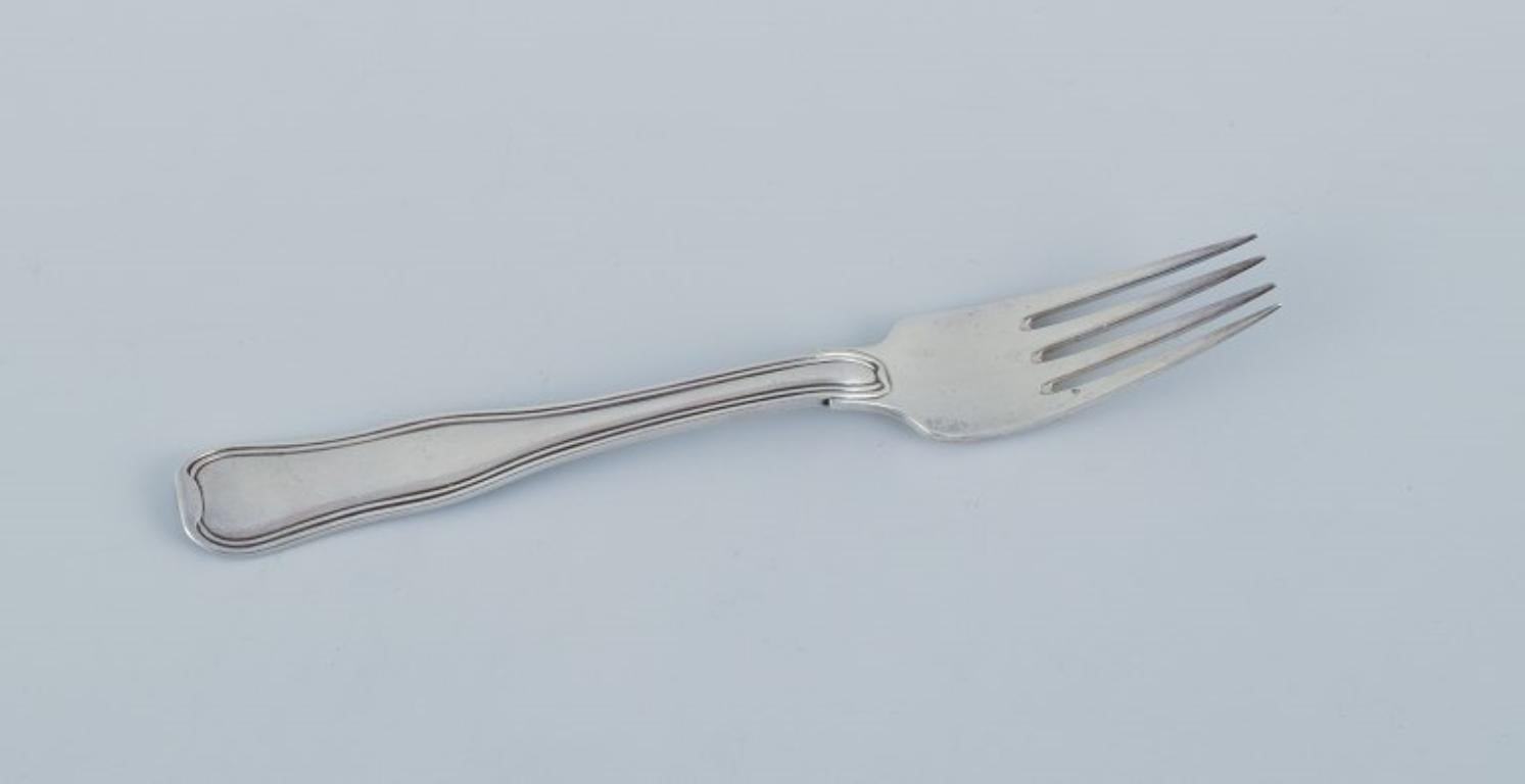 Danese Georg Jensen Old Danish, set di sei forchette da pranzo in argento sterling. in vendita