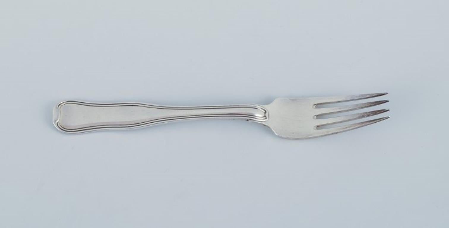 20th Century Georg Jensen Old Danish, six lunch forks in sterling silver.  For Sale