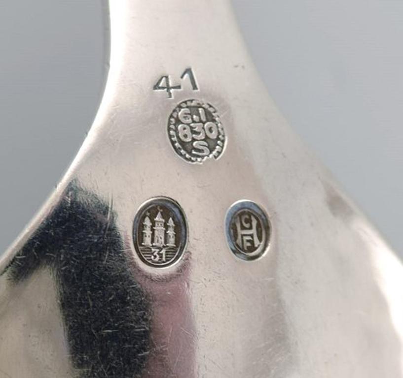 Danish Georg Jensen Ornamental Sterling Silver Nr. 41, Marmalade Spoon