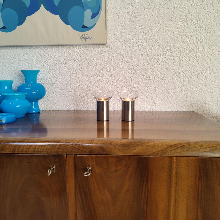 Jensen Pair of Candle Holders, Tea light, Votive, Scandinavian Design at 1stDibs