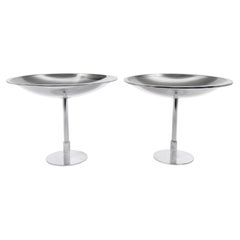 Georg Jensen Pair of Sterling Silver Art Deco Tazza 718