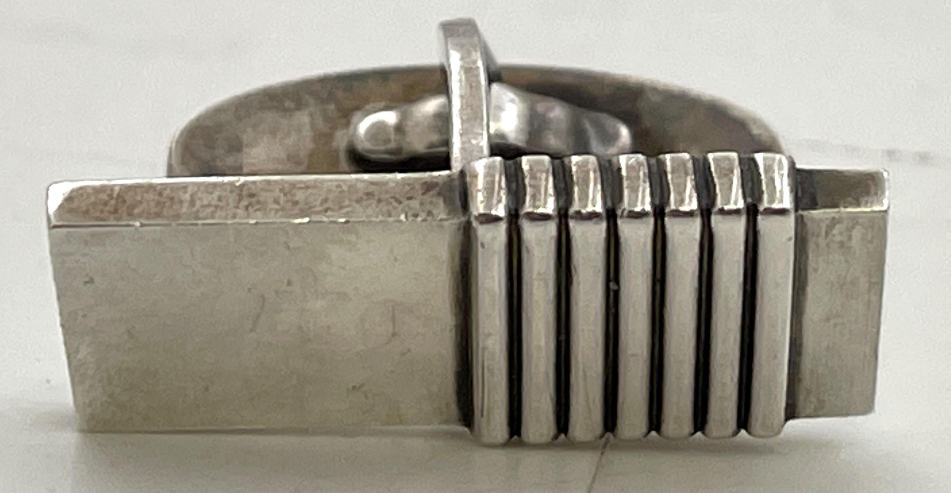 Danish Georg Jensen Pair of Sterling Silver Cufflinks #80 For Sale
