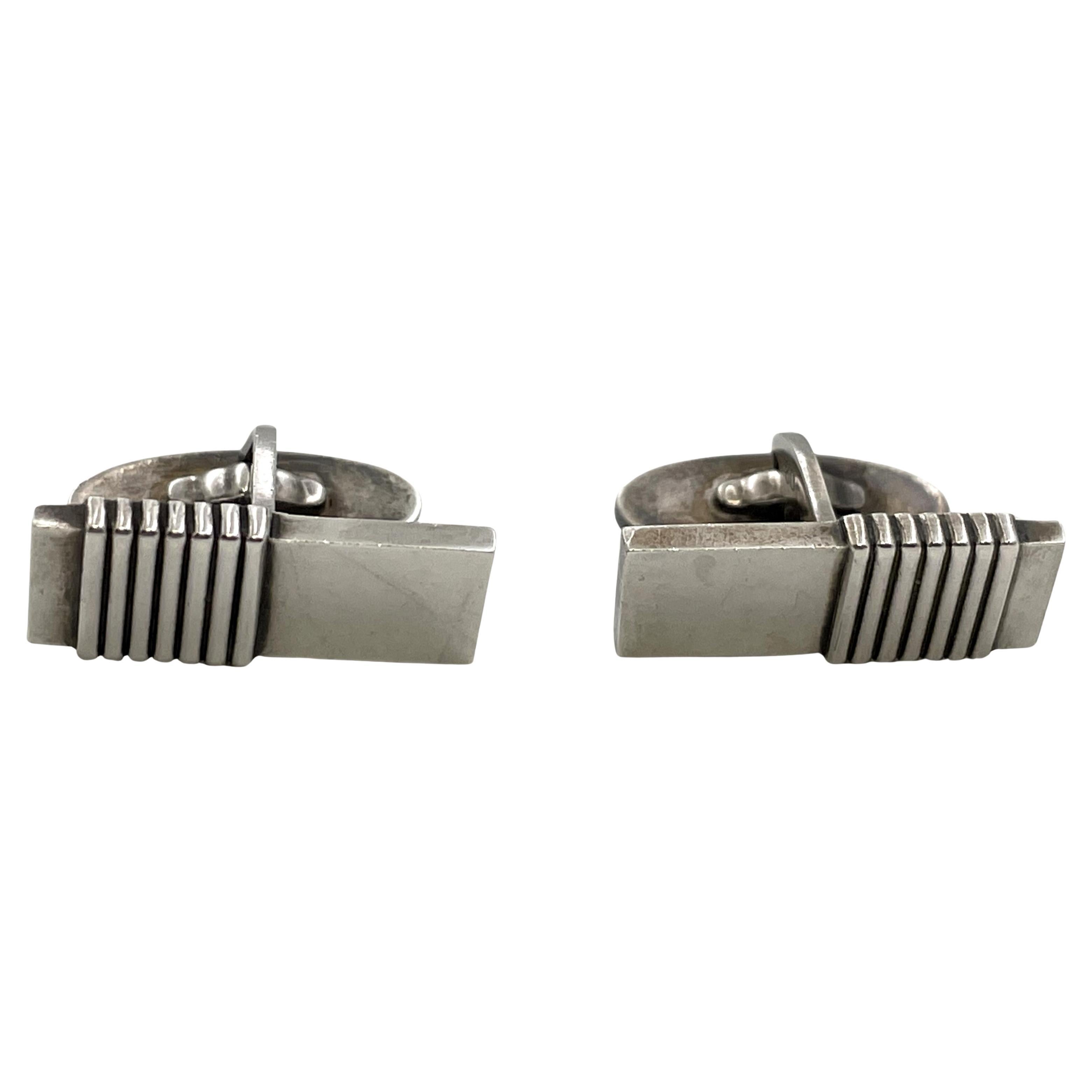Georg Jensen paire de boutons de manchette en argent sterling #80