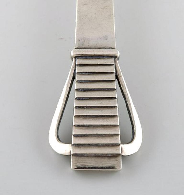 Art Déco Georg Jensen Parallel, Cucchiaio da portata in argento Sterling in vendita