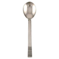 Georg Jensen Parallel / Relief, Dessert Spoon in Sterling Silver, Dated 1931