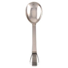 Georg Jensen Parallel / Relief, Jam Spoon in Sterling Silver, Dated 1933-44