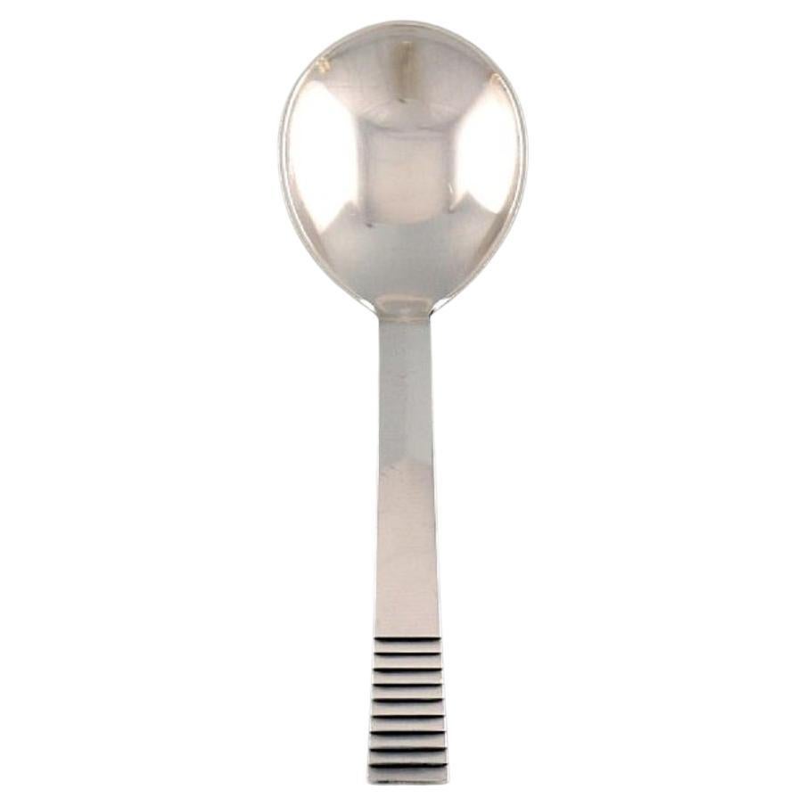 Georg Jensen, Parallel / Relief Jam Spoon in Sterling Silver, Dated 1933-44 For Sale