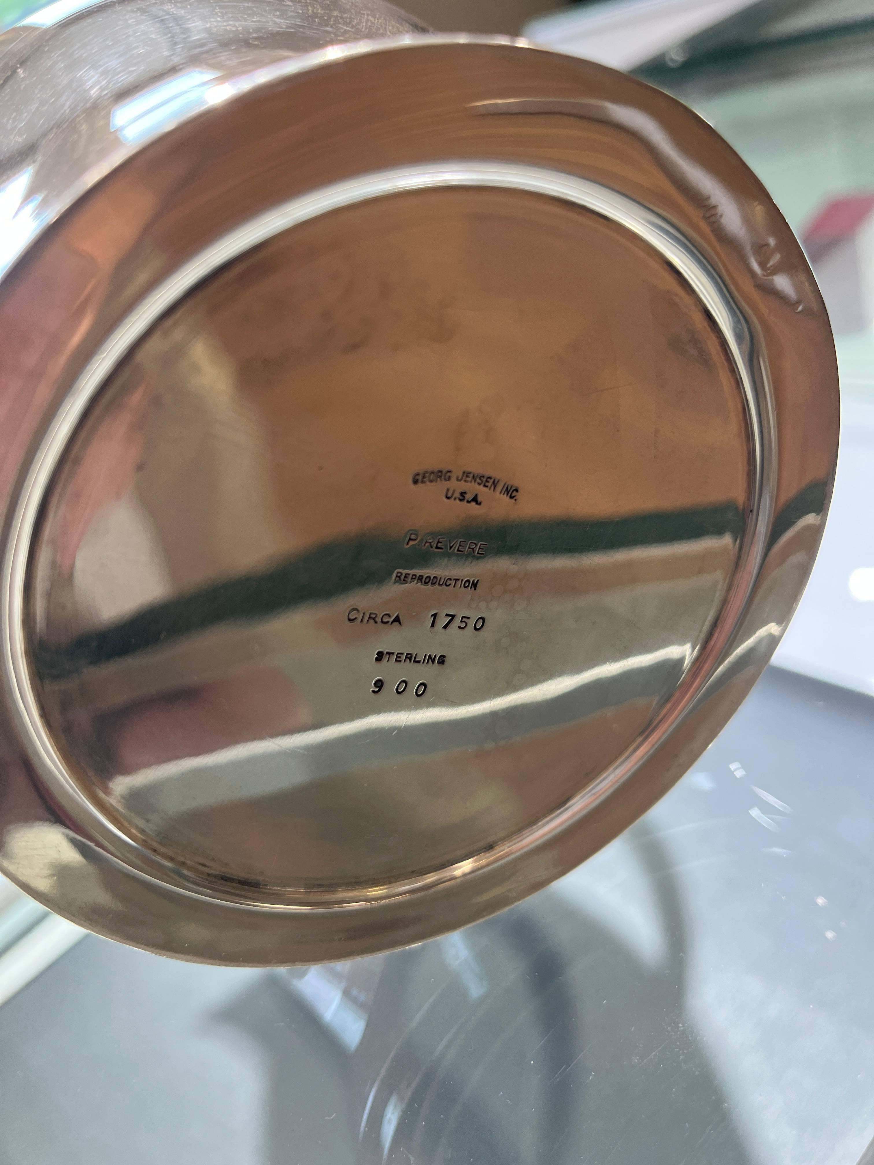 Brocca d'acqua in argento sterling con riproduzione di Paul Revere di Georg Jensen In condizioni buone in vendita a  Baltimore, MD
